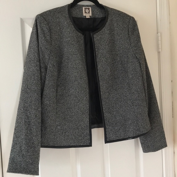 Anne Klein Jackets & Blazers - Grey tweet crop NEW Ann Klein suit jacket